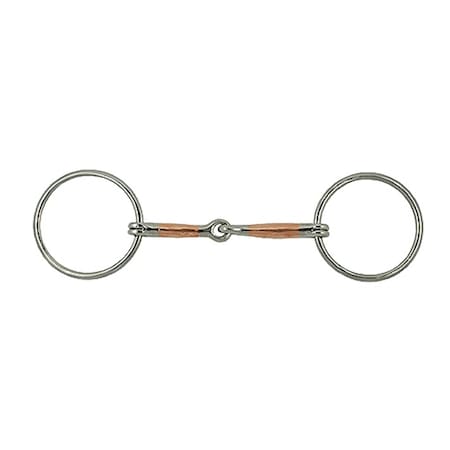 Jacks Imports Copper Inlaid Ring Snaffle Bit 1324